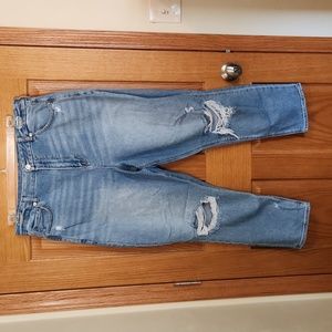 American Eagle curvy mom jeans 16 regular stretch distressed